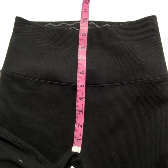 SPIRITUAL GANGSTER Women Leggings Size S Black Ribbed Yoga Athleisure Everyday - Picture 7 of 11